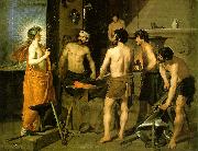 VELAZQUEZ, Diego Rodriguez de Silva y The Forge of Vulcan we Norge oil painting reproduction